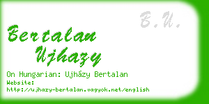 bertalan ujhazy business card