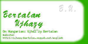 bertalan ujhazy business card